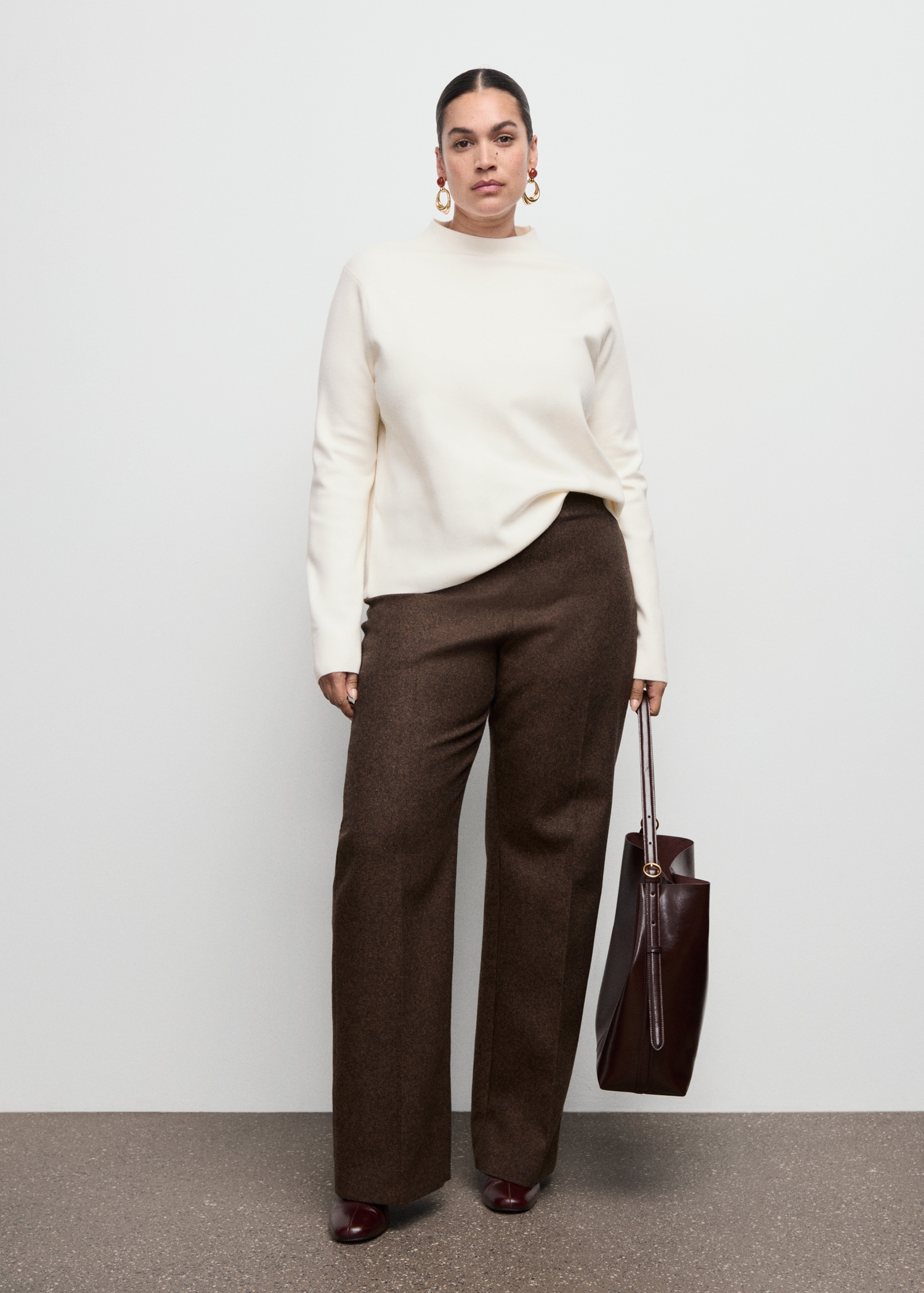 Knitted Sweater With Perkins Neck - Women | Mango United Kingdom