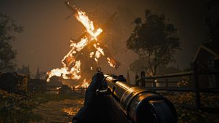 A flaming windmill in Call of Duty: Vanguard