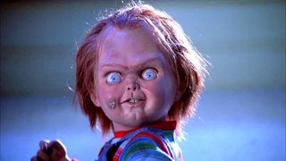 Evil doll Chucky gives an eerie stare in 'Child's Play'