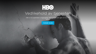 Slik ser nettsiden til HBO Nordic ut mandag morgen.