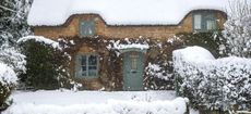 A snowed-in cottage