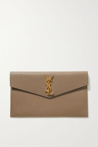 Uptown Textured-Leather Pouch