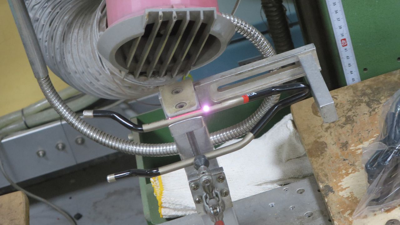 Saddle rails are laser etched with logos and measure scales