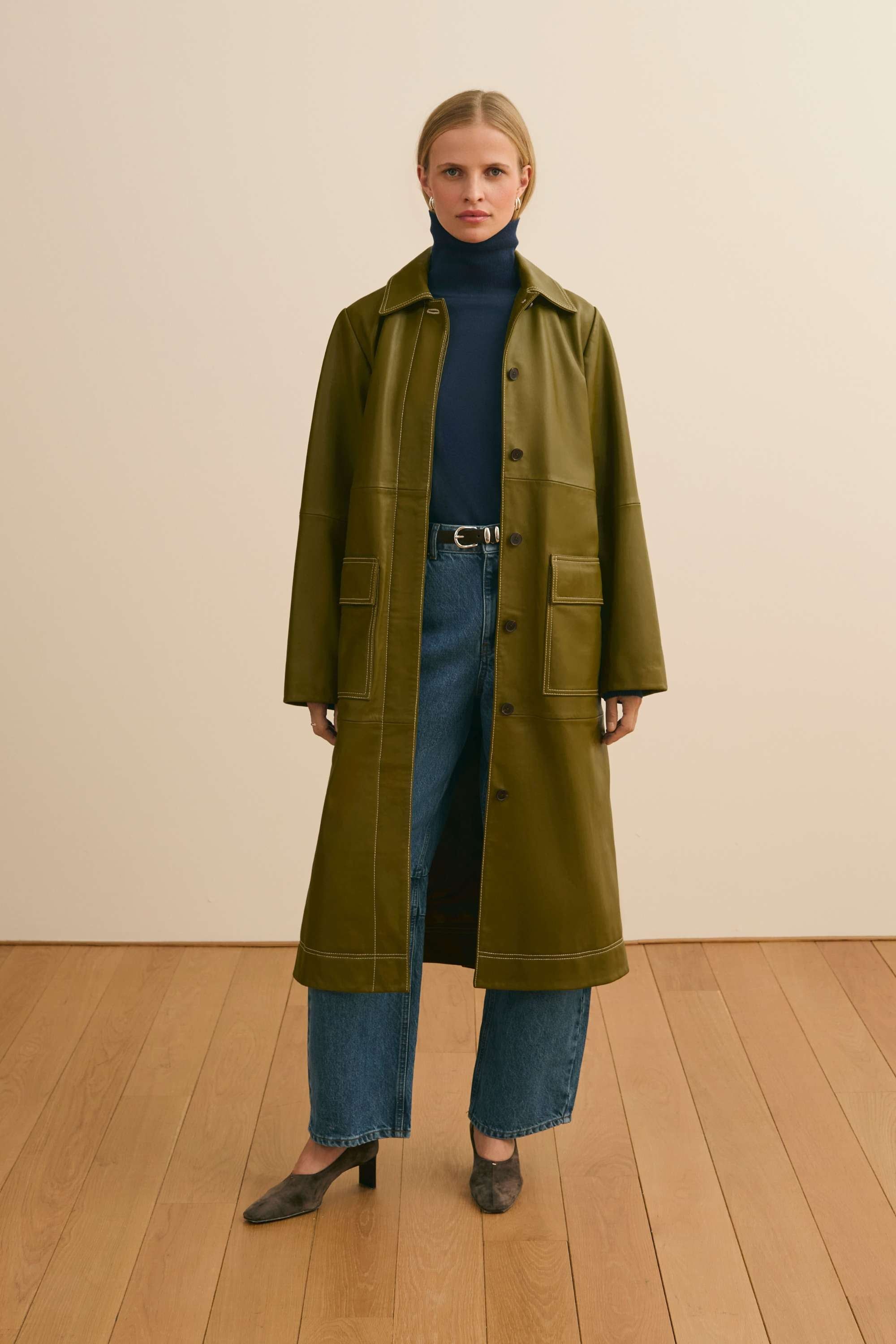 Aspen Leather Trench