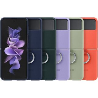 Samsung Silicone Cover with Ring for Galaxy Z Flip 3