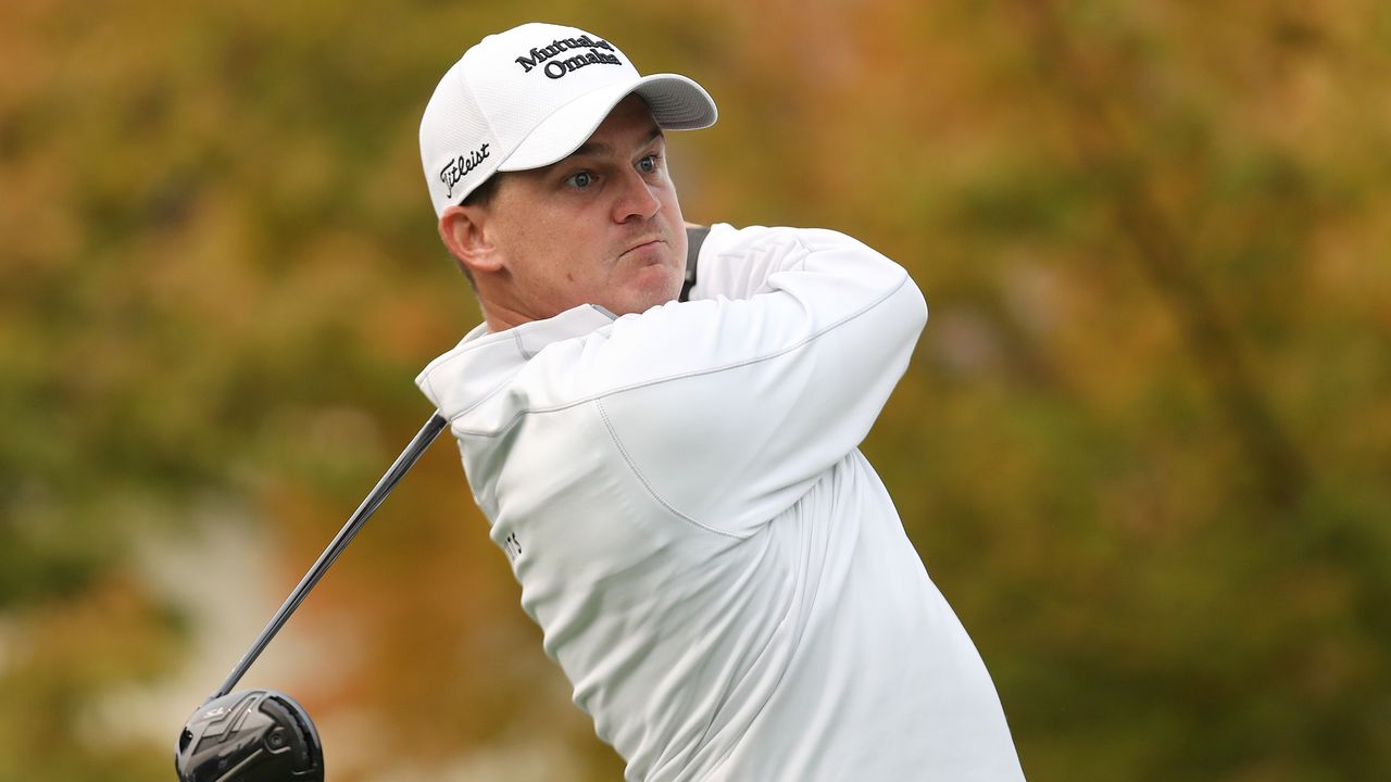 Bud Cauley takes a shot during the 2020 Safeway Open at Silverado Resort