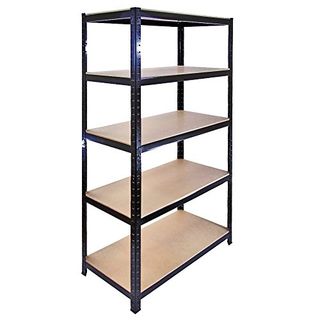 The Shopfitting Shop 5 Tier Boltless Garage Shelving Workshop Storage Racking Shelves Heavy Duty Metal 1800 X 900 X 400