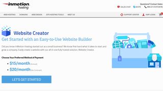 Website Creator main page