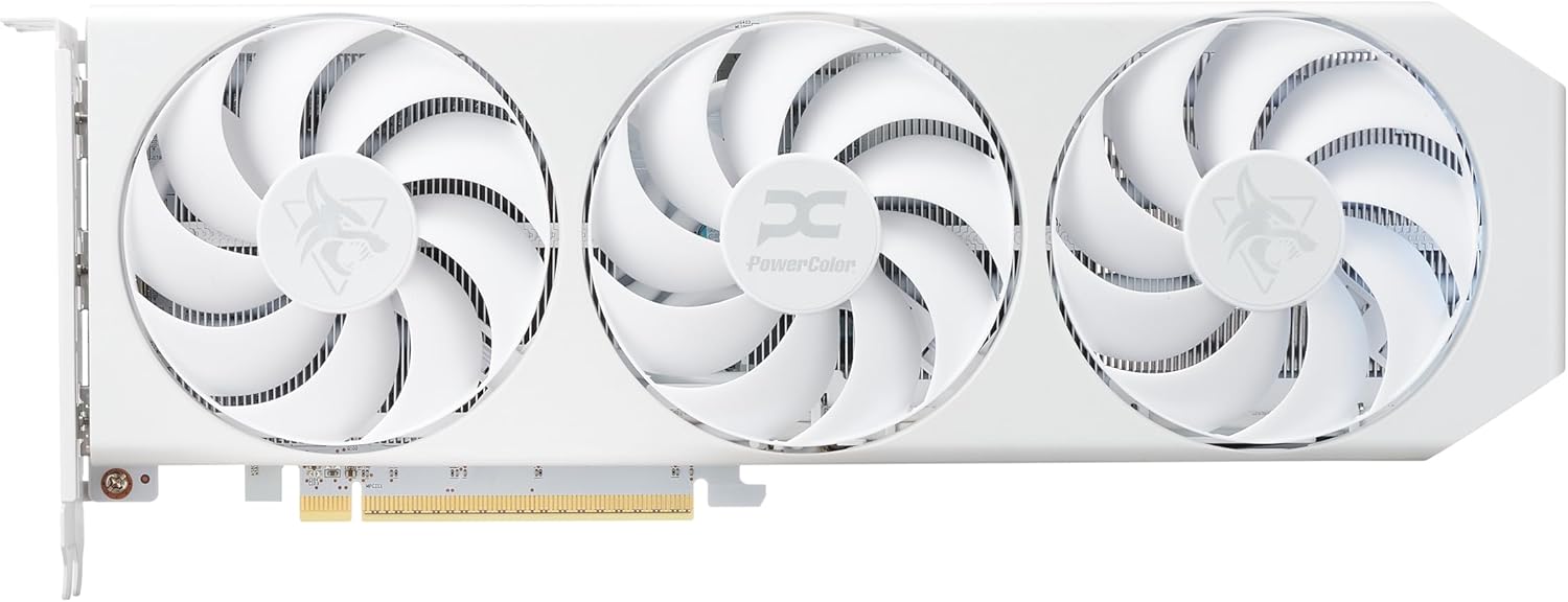 PowerColor Hellhound Spectral White AMD Radeon RX 9060 XT 16GB