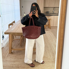 An image of the best woven leather bags.