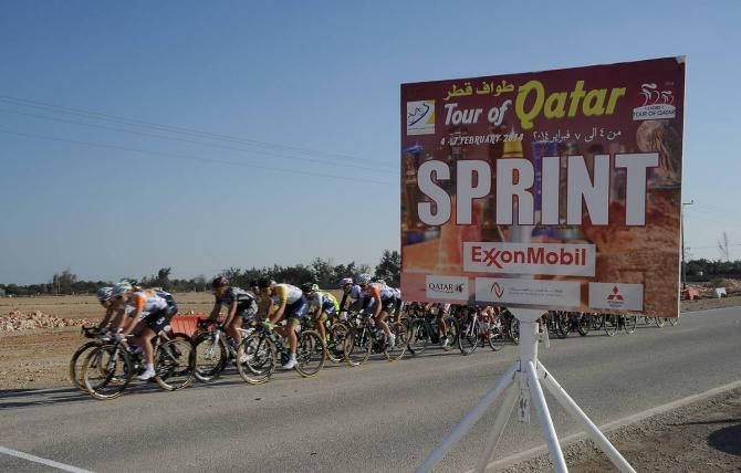 Shocking, the sprint in the Ladies Tour of Qatar is sponsored by an oil company.