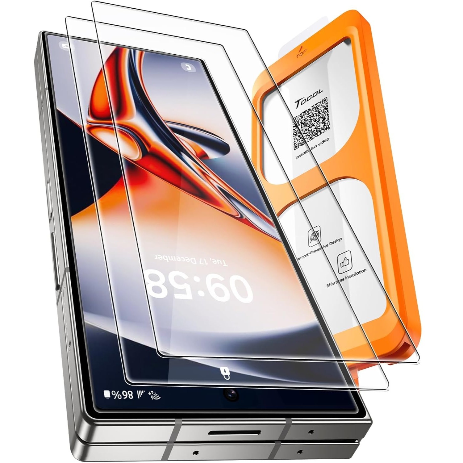 TOCOL Samsung Galaxy Z Fold 7 HD Tempered Glass 2 Pack