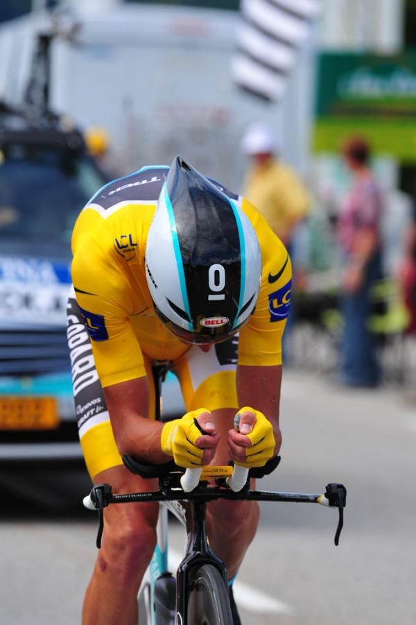 Andy Schleck (Leopard Trek) struggled with his position throughout.