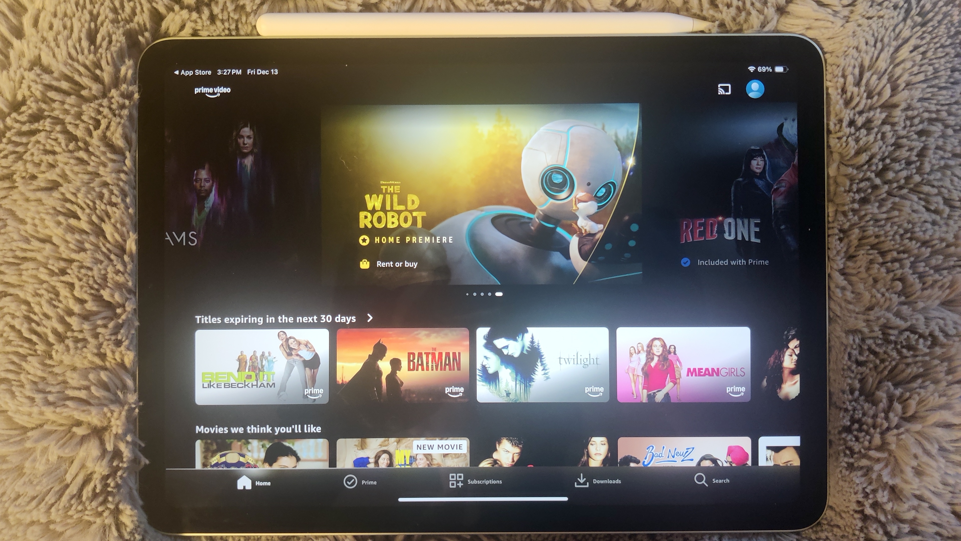 Prime Video app on iPad