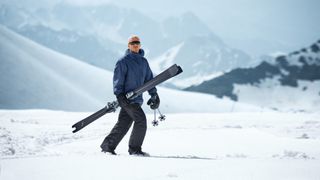 Skier modelling H&M ski gear