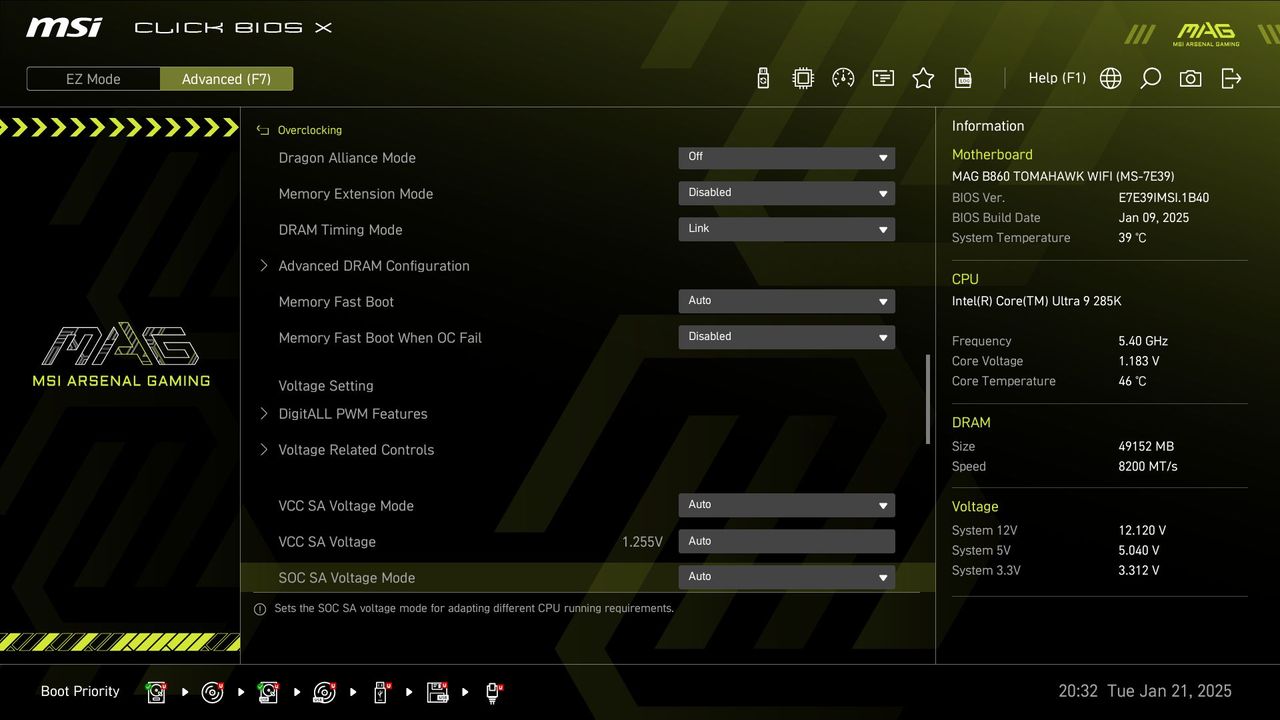 MSI MAG B860 Tomahawk Wifi