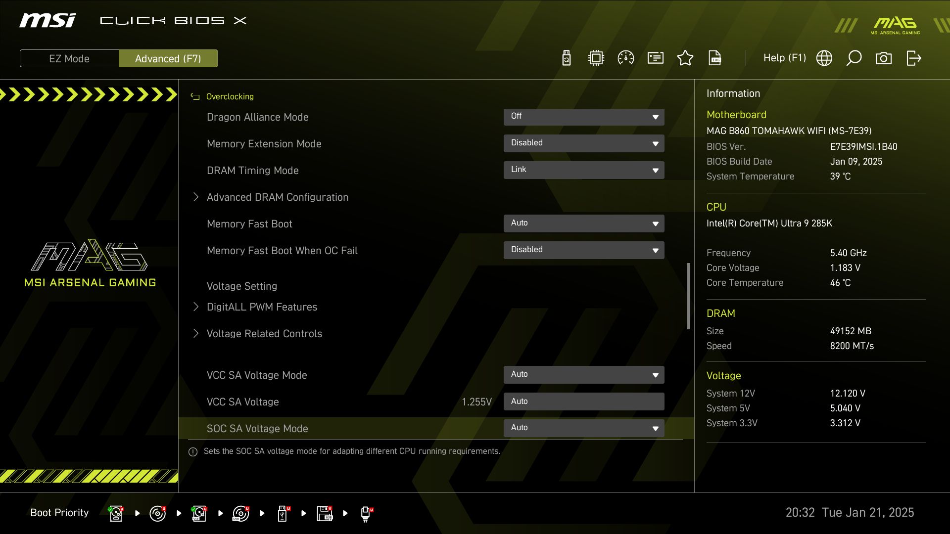 MSI MAG B860 Tomahawk Wifi