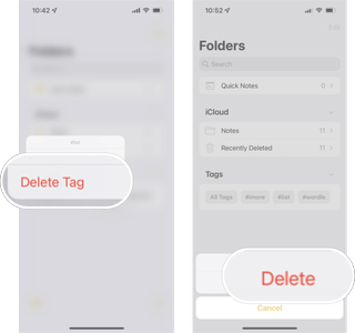 How To Delete Tags In Notes In IOS 15: Tap delete tag and then tap delete.