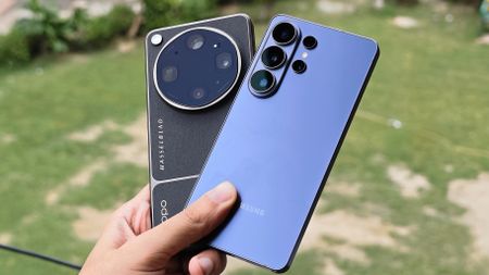 Prakhar Khanna holding the Oppo Find X9 Ultra and Samsung Galaxy S26 Ultra.