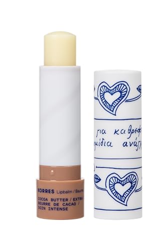 Korres Cocoa Butter Lip Butter Stick, Hydrating Balm, 0.17 Oz