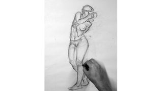 Charcoal figure drawing