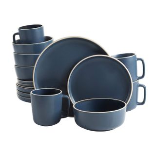 blue plate and mug set from Amazon