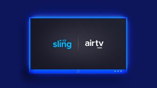 TV screen with Sling TV and Air TV mini logo