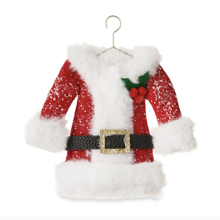 Santa red and white suit Christmas tree ornament from Walmart.