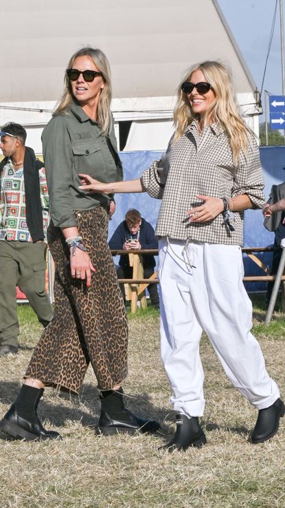 Sienna Miller's baggy trousers and ankle wellies at Glastonbury are too ...