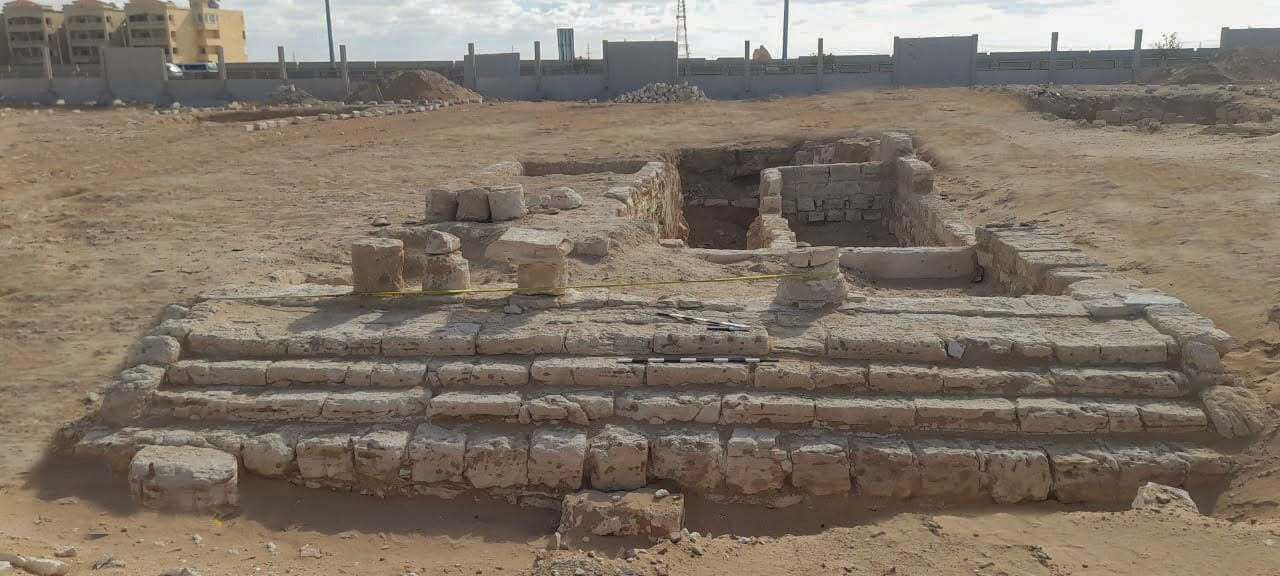 Ancient tomb entrance at Marina El Alamein.