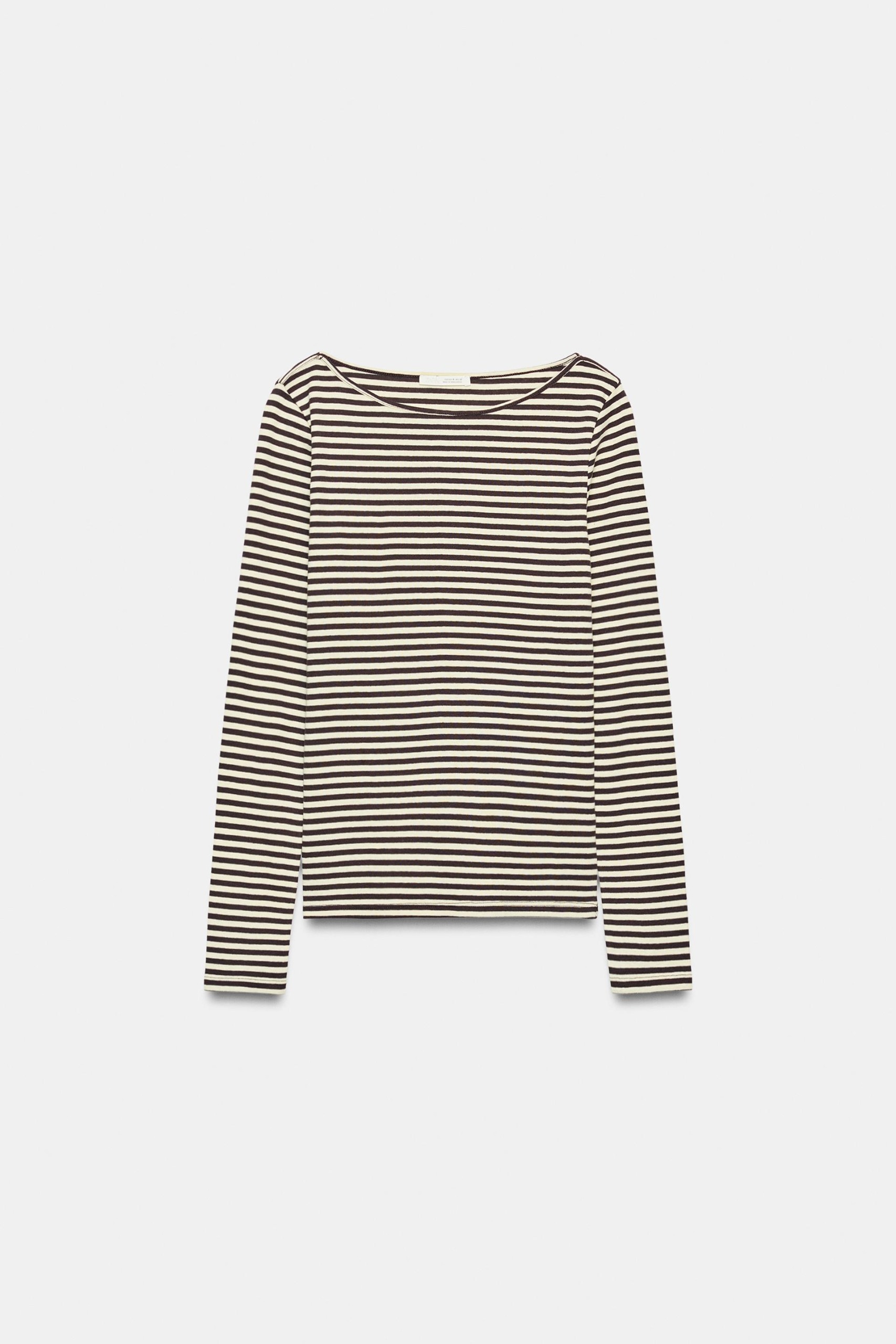 ZARA, Boat Neck T-Shirt