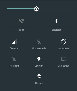 The quick settings panel in Lollipop