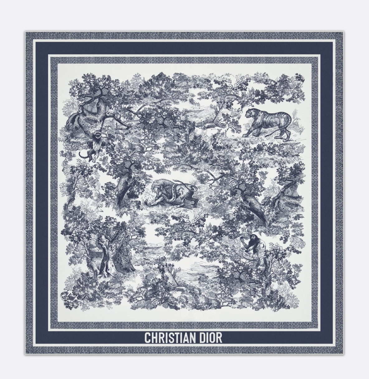 Dior, Toile De Jouy Sauvage 90 Square Scarf