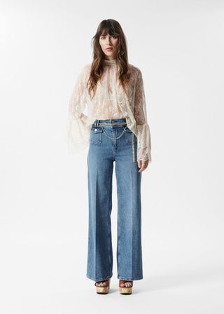 High-Waist Flared Jeans