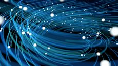 An artist's depiction of a swirling vortex beam.
