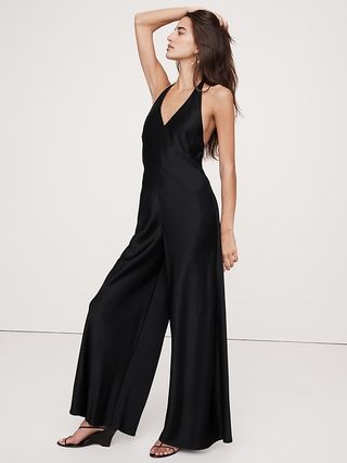 Satin Halter Jumpsuit