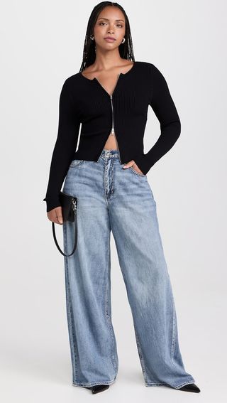 Rag 
Bone Featherweight Sofie High Rise Wide Jeans