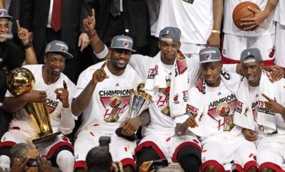 LeBron James, villified after abandoning his hard-luck Clevaland Cavaliers to join the glitzy Miami Heat, is finally an NBA champion.