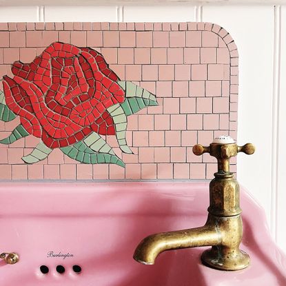 Amy Exton mosaic tiles in bathroom