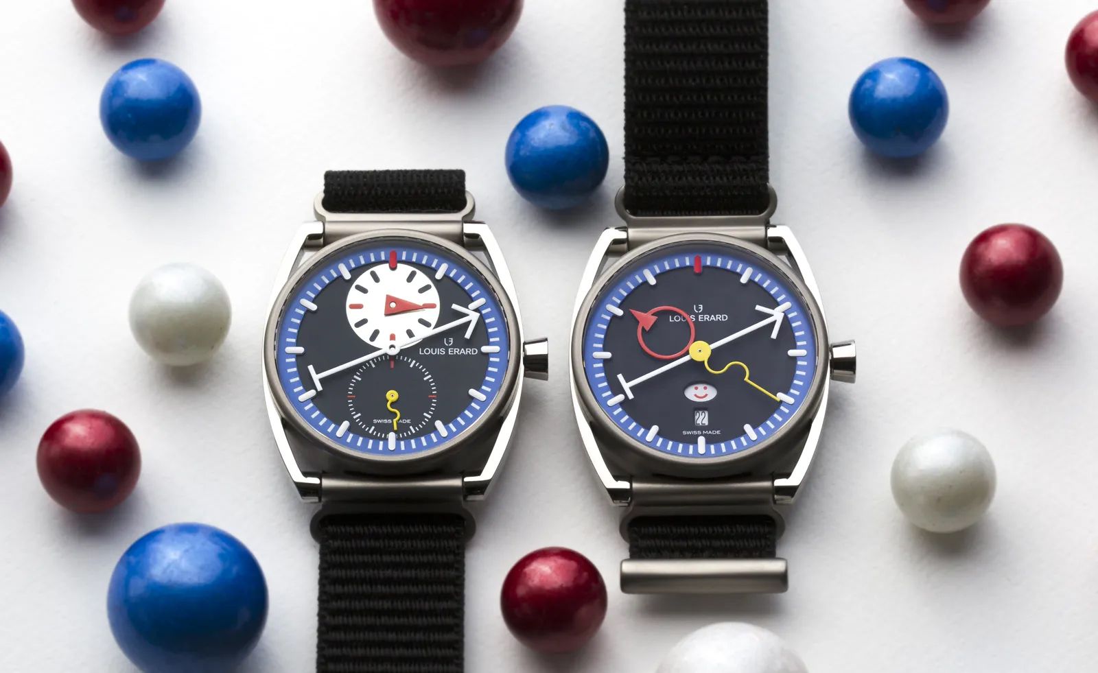 two watches with arrow for hands