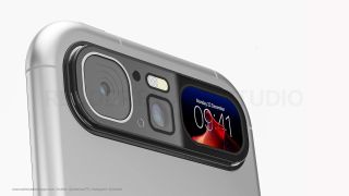 iPhone Vision Pro back screen and rear camera concept