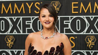 Selena Gomez attends the 75th Primetime Emmy Awards at Peacock Theater.