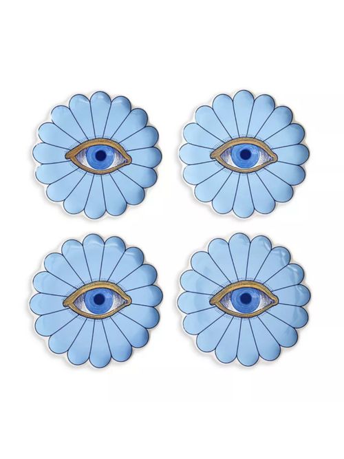 Fleur Canape Plates, Set of 4