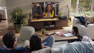A family watches Unbreakable Kimmy Schmidt on Netflix, one of the best streaming services