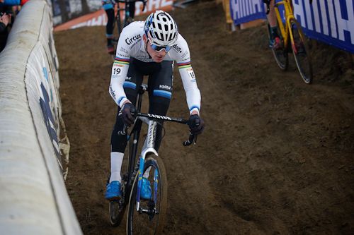 Mathieu Van der Poel en route to victory in Zolder
