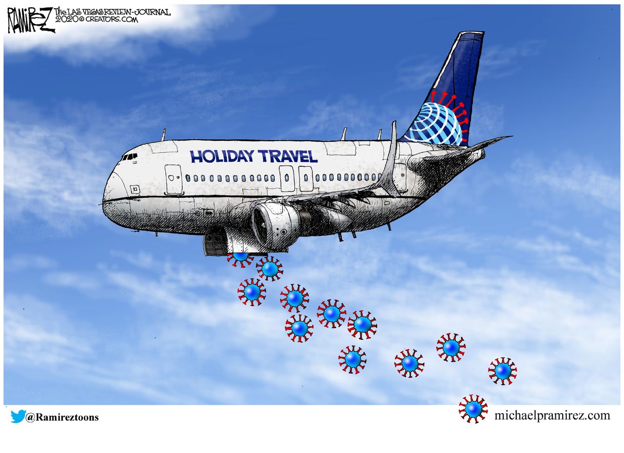 Editorial Cartoon U.S. Holiday Travel COVID