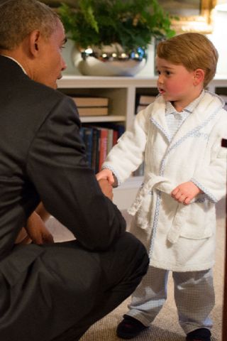 Prince George meets Barack Obama
