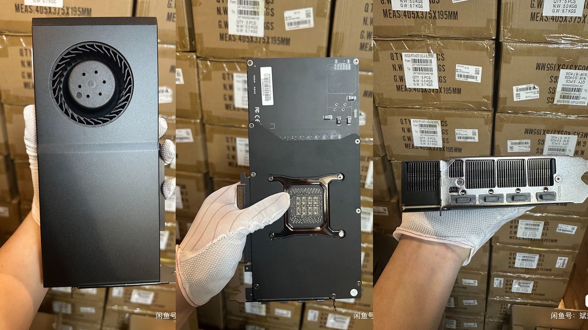 Nvidia's RTX 5090 GPUs with blower-style coolers appear in China — design optimizes Nvidia's fastest gaming GPUs for use in AI workloads