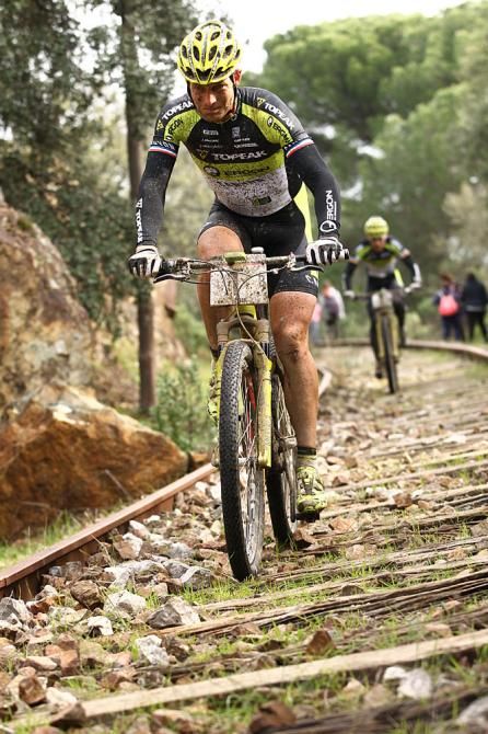Kristian Hynek heads toward the finish