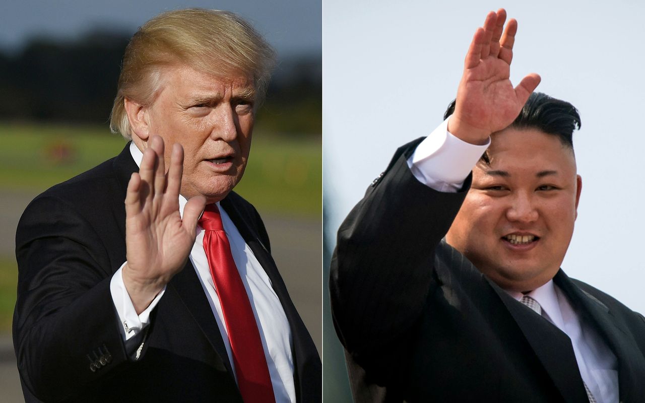 President Trump and Kim Jong Un.